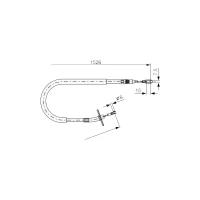 Трос стояночного тормоза задний правый Bosch 1987477859 для Mercedes-Benz Sprinter, Volkswagen LT28, Volkswagen LT II