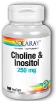 Solaray Choline & Inositol (Холин и инозитол) 250/250 мг 100 вег капсул