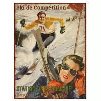 Декоративная табличка Ski competition Antic Line, SEB16323