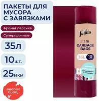 Мешки для мусора высокой прочности Jundo Арома с завязками, 35 литров, 10 штук