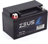 Аккумулятор стартерный для мотоцикла/квадроцикла/скутера ZEUS SUPER AGM YTX7A-BS (12V/7Ah) (MT 12-7, UTX7A-BS, CT 1207)