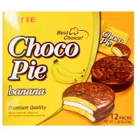 Печенье Lotte Choco Pie Banana в глазури 12шт*28г