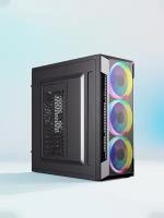 Компьютерный корпус ABR Gaming G-3 без БП ( 3х120 мм RGB подсветка, 2* USB 3.0; 1* USB 2.0, HD Audio, ATX/mATX/mITX ) Midi-Tower, чёрный