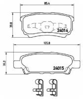 Колодки тормозные дисковые BREMBO P54034