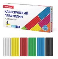 Пластилин 6 цветов, 96 г, ErichKrause Basic, в картонной упаковке