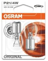 Лампа автомобильная Osram P21/4W (BAZ15d) (бл. 2шт) 12V, 7225-02B