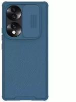 Противоударный чехол с защитой камеры Nillkin CamShield Pro Case для Huawei Honor 70 Pro, синий