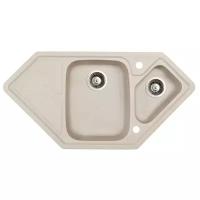 Врезная кухонная мойка marmorin TORRO 1.5 bowl trapezoid draning, 50х98см, искусственный гранит