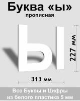 Прописная буква ы белый пластик шрифт Arial 300 мм, вывеска, Indoor-ad