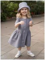 Платье для девочки муслин летнее детское праздничное, размер 92