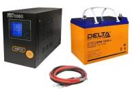 Инвертор (ИБП) Энергия Гарант-1000 + Аккумуляторная батарея Delta DTM 1233 L