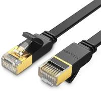 Кабель UGREEN NW106 (11261) Cat 7 U/FTP Lan Cable Flat Design. Длина: 2м. Цвет: черный