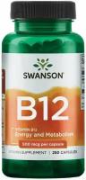 Swanson Vitamin B12 500 мкг (Витамин Б12) 250 капсул (Swanson)