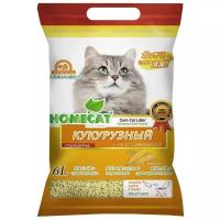 Комкующийся наполнитель Homecat Эколайн Кукурузный, 6л