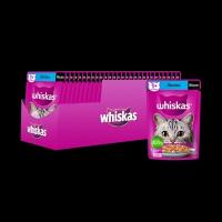 Корм для кошек WHISKAS лосось в желе пауч 75г (упаковка - 28 шт)