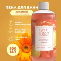 ILOVE mg, Натуральная пена для ванны с цветочным ароматом, увлажнение и расслабление. Объем 500 мл