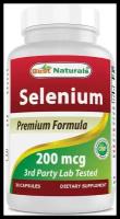 Селен Best Naturals Selenium 200 мкг, 30 капс