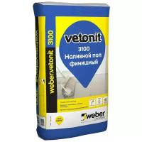 Ровнитель (наливной пол) финишный Weber.vetonit 3100 самовыравнивающийся 20 кг