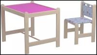 Набор мебели стол стул Малыш 2 гном Котята розовые