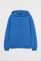 Худи H&M Relaxed Fit Hoodie, размер S, синий