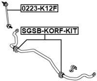 Втулка стабилизатора FEBEST SGSB-KORF-KIT, 2 шт для SsangYong Korando