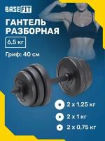 Гантель разборная пластиковая в коробке BASEFIT 6,5 кг