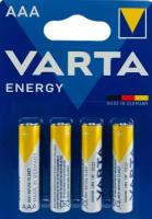 Батарейки VARTA ENERGY LR03 AAА Alkaline BL4 (4шт)