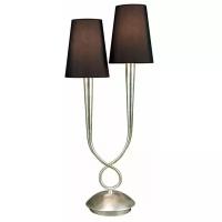 Лампа декоративная Mantra Paola 3536, E14, 40 Вт, цвет арматуры: серебристый, цвет плафона/абажура: черный