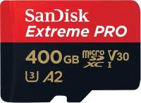 Карта памяти SanDisk microSDXC 400 ГБ Class 10, V30, A2, UHS Class 3, R/W 170/90 МБ/с, адаптер на SD