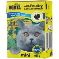 Влажный корм для кошек Bozita MINI, с птицей 190 г (кусочки в желе)