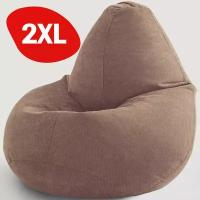 Bean Joy кресло-мешок Груша, размер ХXL, мебельный велюр, какао