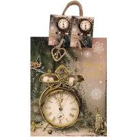 Пакет подарочный Феникс Present Часы-ретро, 22.9х17.8х9.8 см