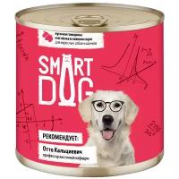 Smart Dog Консервы для взрослых собак и щенков кусочки говядины и ягненка в нежном соусе 850 гр