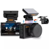 Видеорегистратор CARCAM Q6, 2 камеры, ГЛОНАСС, черный
