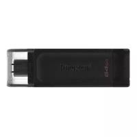 Флешка Kingston DataTraveler 70 64 ГБ, 1 шт., черный