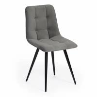 Стул обеденный Tetchair CHILLY (mod. 7095-1) / 1 шт. в упаковке ткань/металл, 45x53х88 см, высота до сиденья 50 см, серый barkhat 26/черный