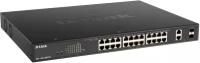 Настраиваемый L2 PoE-коммутатор D-Link DGS-1100-26MPPV2/A3A, 24х1000Base-T, 2xCombo 1000Base-T/SFP (порты 1-24 PoE 802.3af/at, порты 21-24 PoE 802.3bt, PoE-бюджет 525 Вт)