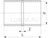 Муфта двухраструбная под пайку 15х15, Viega 100117