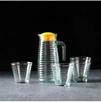 Набор питьевой «Радуга», 5 предметов: графин 0,8 л, 4 стакана 220 мл, цвет микс