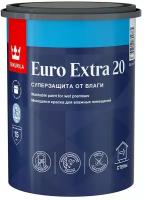 Краска для влажных помещений Tikkurila Euro Extra 20 0,9 л, база А белый