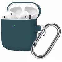 Чехол для Apple AirPods 1/2 силиконовый InnoZone Hang Case - Темно-зеленый (AP2-20C-MK-17)