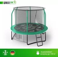 Каркасный батут Unix Line 8ft Supreme Game 244х244х241 см, green