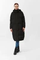 Пальто женское на натуральном пуху,MADZERINI,ELDA/D109-4, черный, размер 50 RU