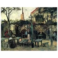 Репродукция на холсте Терраса кафе на Монмартре ( Terrace of a Cafe on Montmartre) Ван Гог Винсент 64см. x 50см