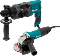 Набор сетевого инструмента Makita DK0120, УШМ GA5030 и перфоратор HR2470