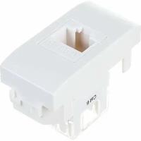 Розетка компьютерная СП Brava 1мод. RJ45 CAT.6 бел. ДКС 76458B, 1шт