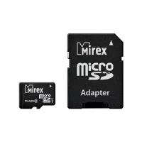 Карты памяти Mirex Карта памяти Mirex microSD, 16 Гб, SDHC, UHS-I, класс 10, с адаптером SD