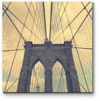 Модульная картина Винтажный Бруклинский мост 20x20