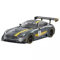 Гоночная машина Rastar Mercedes AMG GT3 (74100/99605), 1:14, 33 см, серебристый/желтый