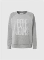 Толстовка Pepe Jeans, силуэт свободный, средней длины, трикотажная